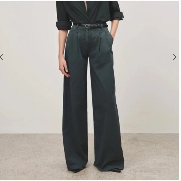 Nili Lotan Dillon Wide Leg Pants Size 8 Carbon - Picture 1 of 12